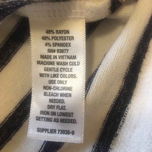 NWT ana Navy White stripes short sleeve light sweater 2X - Picture 8 of 10